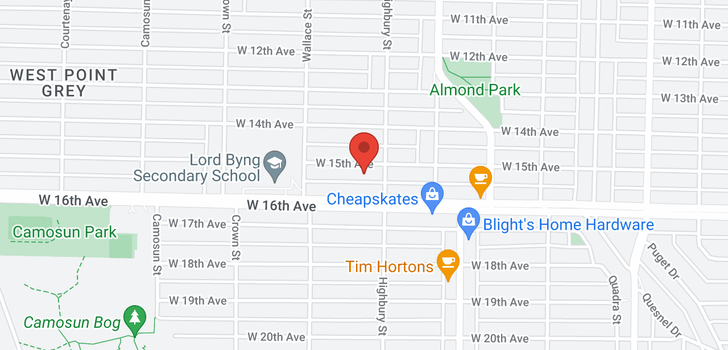map of 3824 W 15TH AVENUE